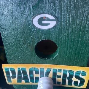 Handmade Green Bay Packer bird house T26